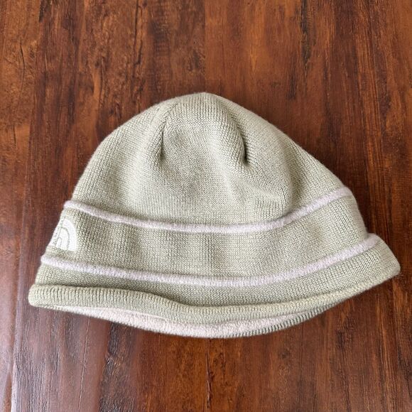 THE NORTH FACE Youth Toddler Knit Skull Beanie Hat Cap in Light Green - Picture 3 of 10